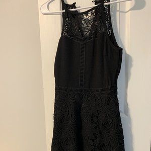 Black Cocktail Embroidered Dress